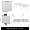 US Stock Home Use Aluminum Alloy Portable Folding Table White Outdoor Picnic Camping Dining Party Indoor RT