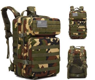 Outdoor Mountaineering Bag Tactical Leisure Bag Army Fan Travel Computer Bag Individual Soldier Package (Option: Jungle camouflage)